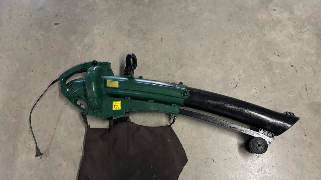 Greenway Bladblazer/Zuiger met Opvangzak - 2000W, Tuin en Terras, Bladblazers, Ophalen, Gebruikt, Handgedragen, Met opvangzak