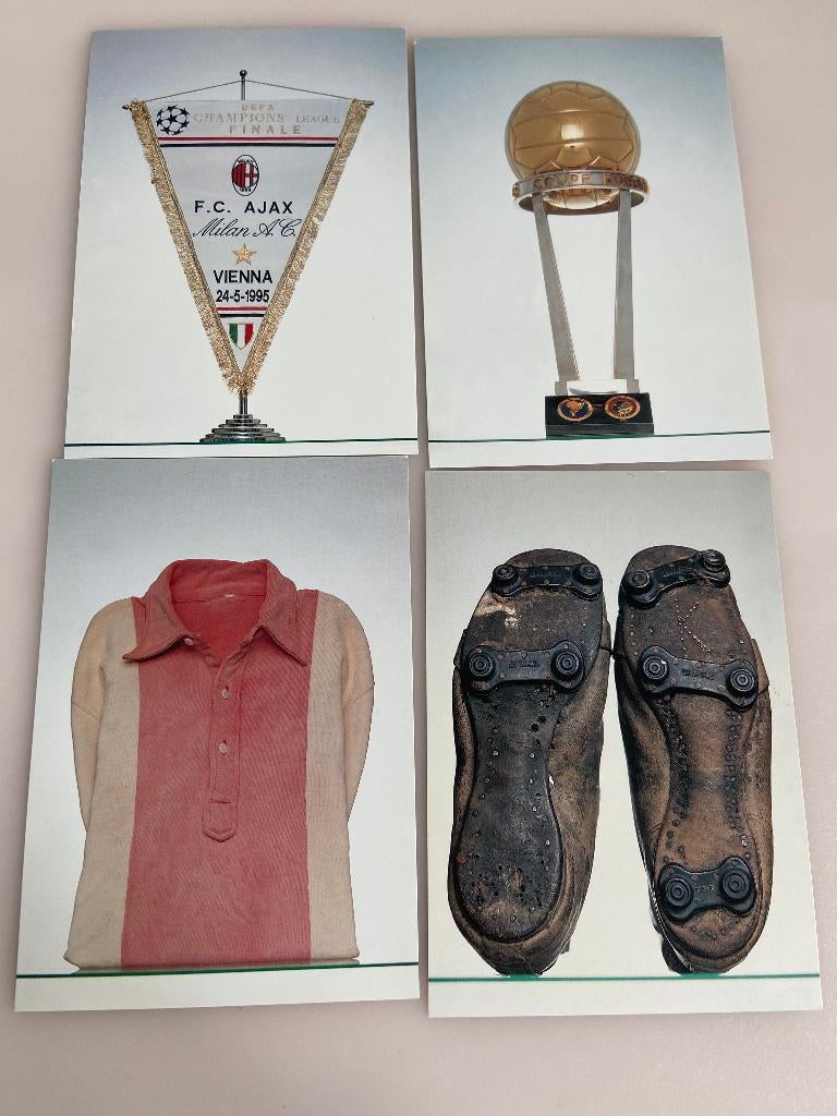 4 Ajax kaarten museum, Ophalen of Verzenden, Nieuw, Ajax, Poster, Plaatje of Sticker