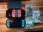 Nieuwe Nintendo Switch met 3 spellen en accessoires, Overige genres, Ophalen of Verzenden, Zo goed als nieuw, Eén computer