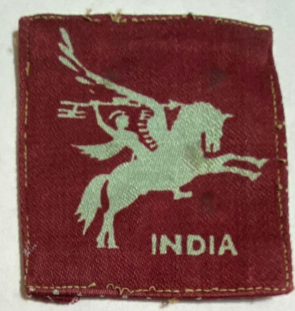 Zeldzame Britse 44th Indian Parachute Regt. Pegasus patch, Ophalen of Verzenden, Zo goed als nieuw, Sigarenbandjes
