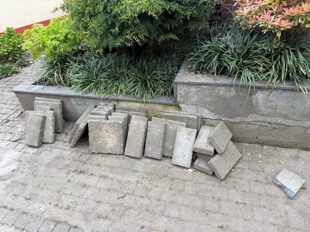 30 x 30  Stoeptegels, Tuin en Terras, Tegels en Klinkers, Ophalen, Zo goed als nieuw