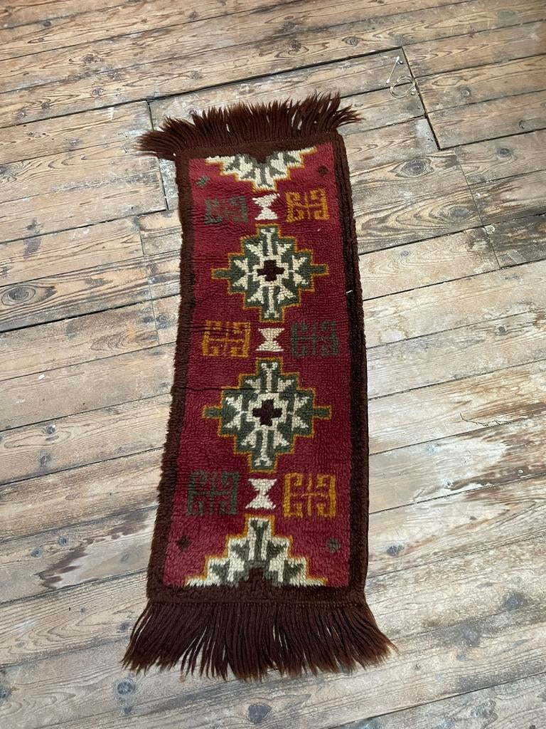 Vintage/retro echt wollen handgeknoopt kleedje, Ophalen of Verzenden