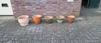 Mooie terracotta potten., Gebruikt, Rond, Minder dan 40 cm, Terracotta