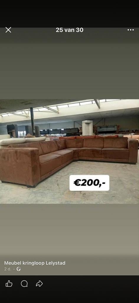 Grote hoekbanken sale vanaf €75 meubel kringloop Lelystad, Huis en Inrichting, ., Hoekbank, Ophalen of Verzenden, Zo goed als nieuw