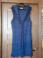 Prachtig lang vest met "hoodie" merk oui moments. Maat 40ong, Maat 38/40 (M), Oui moments, Blauw, Ophalen of Verzenden