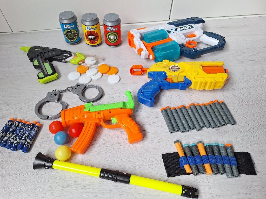 Diverse NERF shot-guns en pijltjes, Kinderen en Baby's, Speelgoed | Buiten | Actiespeelgoed, Ophalen of Verzenden, Gebruikt