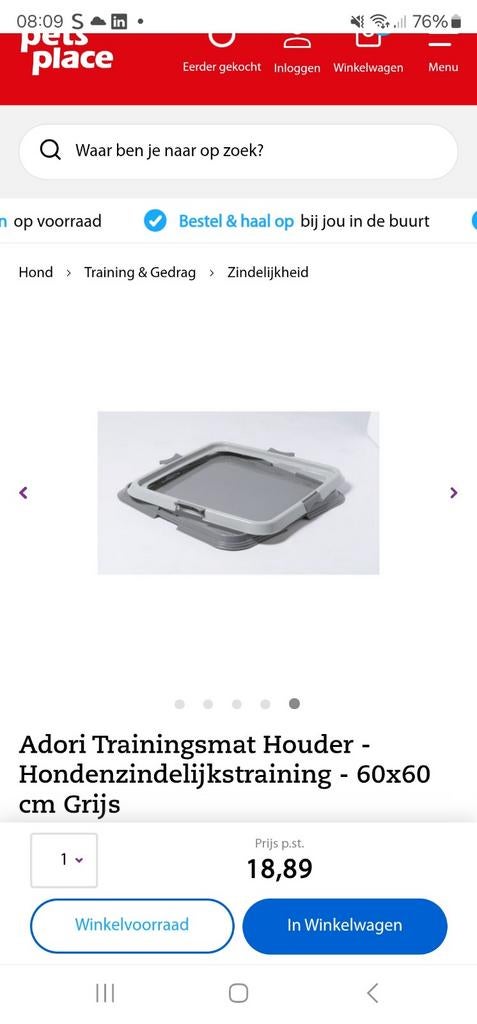Puppy zindelijkheids trainings pads incl Adori mat houder, Dieren en Toebehoren, Ophalen, Hond
