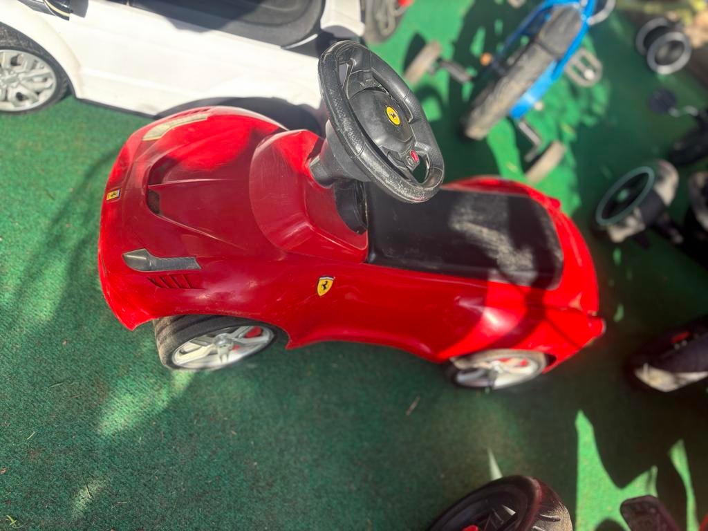 Ferrari loopauto met toeter - Rood, Ophalen of Verzenden, Gebruikt, Loopvoertuig