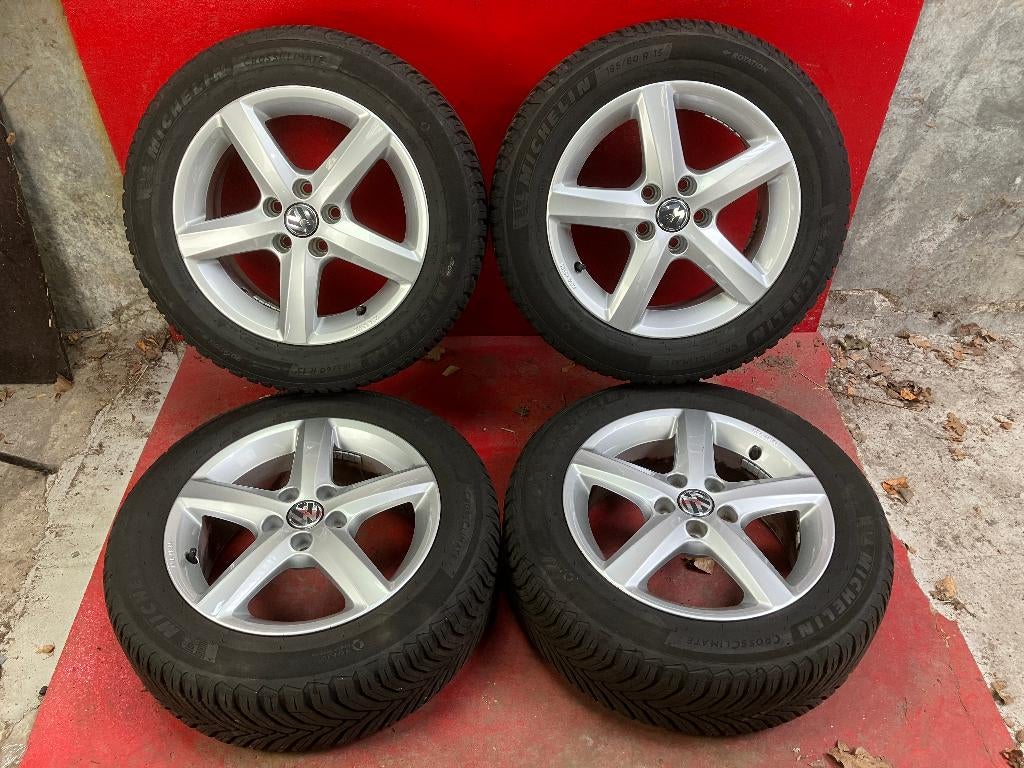 Lichtmetalen velgen Volkswagen VW Polo 185/60R15 Michelin, Auto-onderdelen, Gebruikt, 15 inch, ., Banden en Velgen
