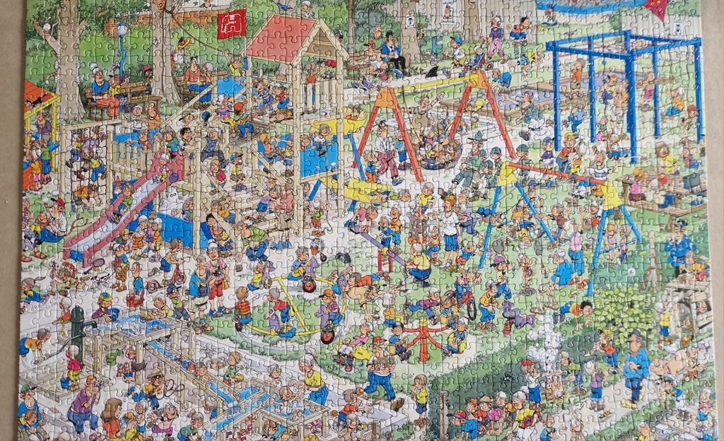 Jan van Haasteren De Speeltuin 1000 stukjes puzzel, Ophalen of Verzenden, Gebruikt