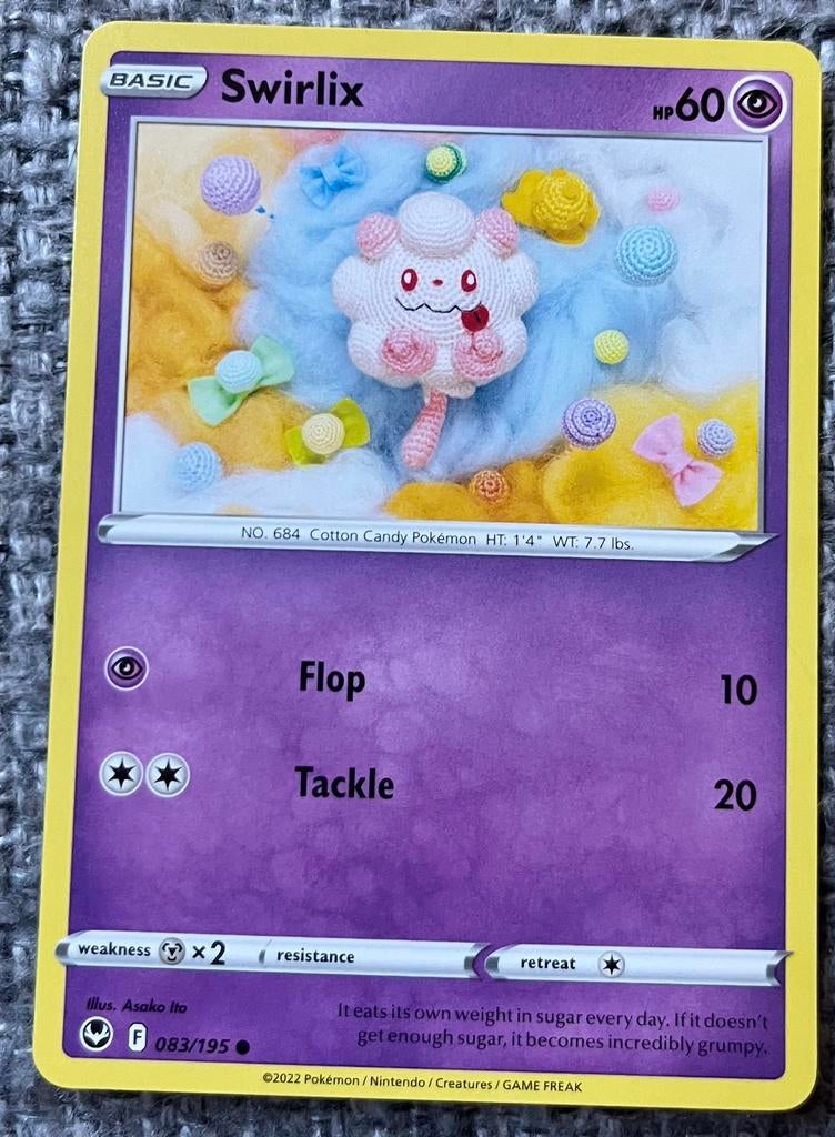 Pokémonkaart van Swirlix (684) • Silver Tempest (083/195), Verzenden, Nieuw, Losse kaart