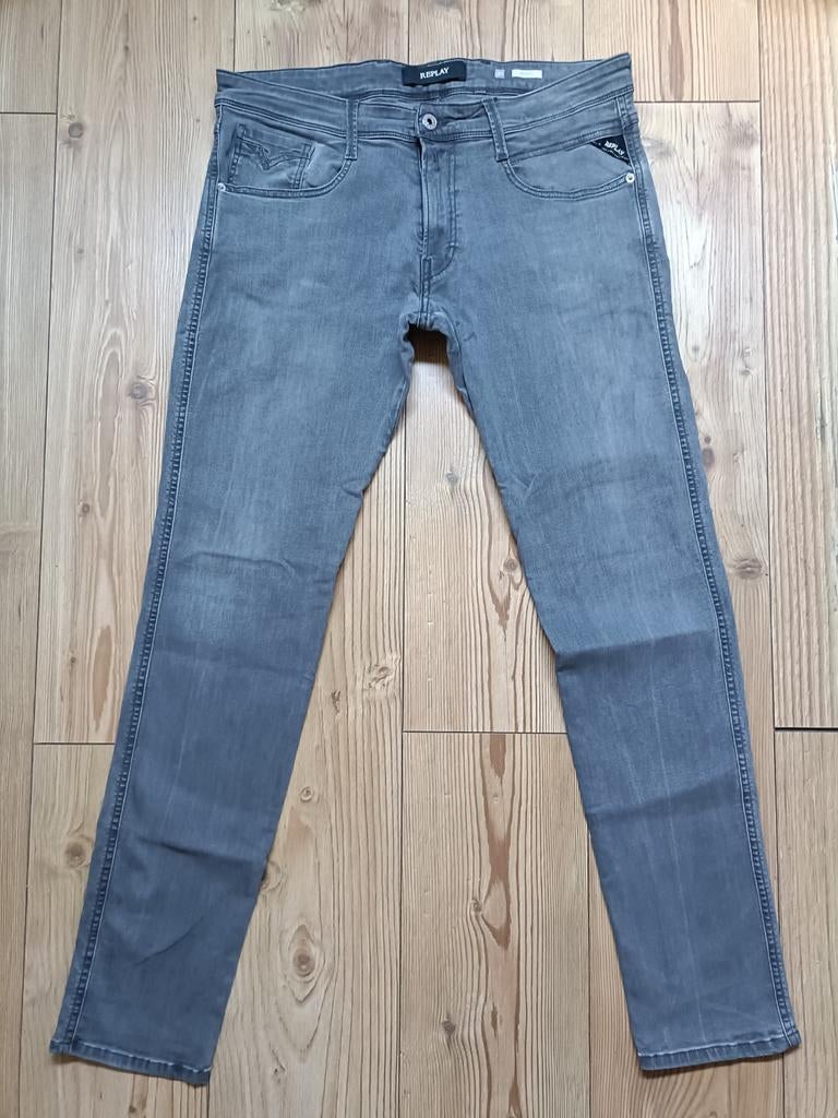 Replay anbass stretch maat 34-34, Ophalen of Verzenden, Zo goed als nieuw, Blauw, W33 - W34 (confectie 48/50)