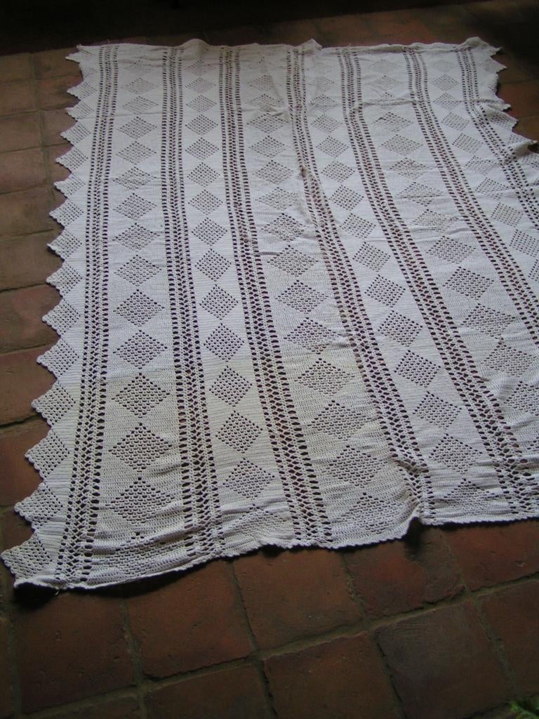 handgehaakte sprei nr XX 174, Huis en Inrichting, Woonaccessoires | Plaids en Woondekens, Verzenden, Gebruikt