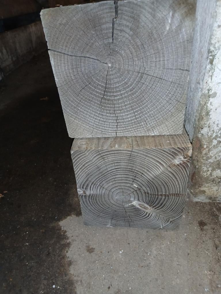 Tuin palen 20x20 douglas geïmpregneerd 2stuks, Ophalen