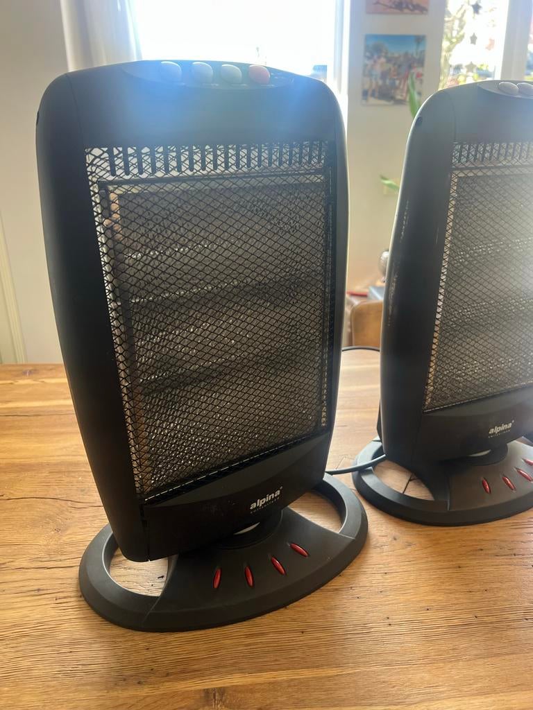 2x Alpina Halogeen Heaters 1200W - Ideaal voor Camping, Ophalen of Verzenden, Gebruikt
