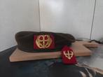 Baret Landmacht met embleem, Ophalen of Verzenden, Landmacht, Nederland, Helm of Baret