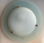 plafondlamp lamp rond mat wit glas werkt perfect Wandlamp, Ophalen of Verzenden, Zo goed als nieuw, Glas