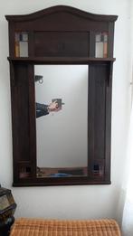 grote spiegel koloniaal met glas in lood, Ophalen, Gebruikt, 100 tot 150 cm, 75 tot 100 cm