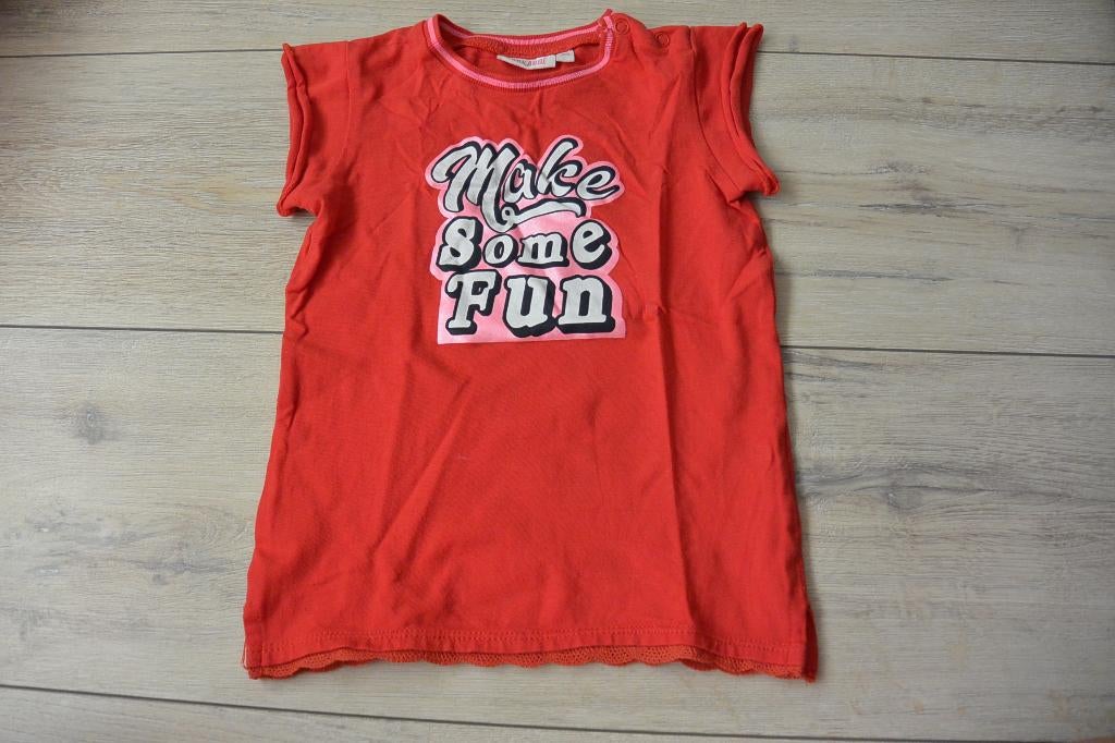 Bakkaboe - Leuk rood shirtje - 86, Kinderen en Baby's, Babykleding | Maat 86, Meisje, Ophalen of Verzenden, Zo goed als nieuw