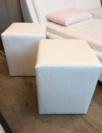 6 witte krukjes,  poef, poefjes, kruk, hockers, hocker, Ophalen, Minder dan 50 cm, Vierkant, Minder dan 50 cm