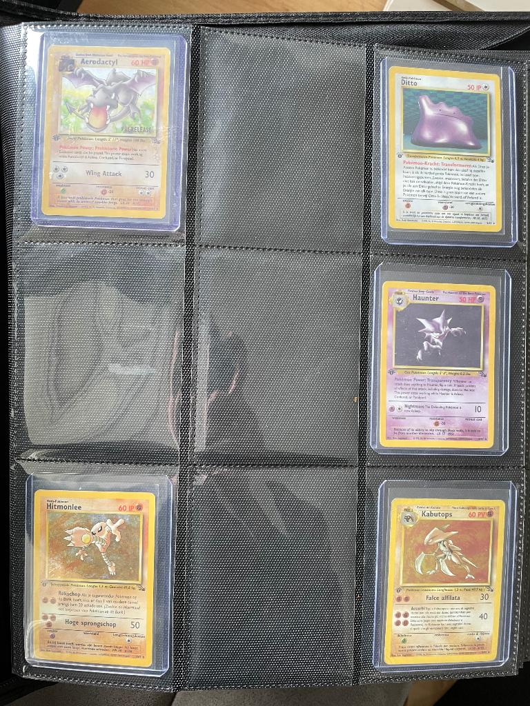 Pokemon First Edition Fossil Set Bijna compleet 49/62, Ophalen of Verzenden, Gebruikt