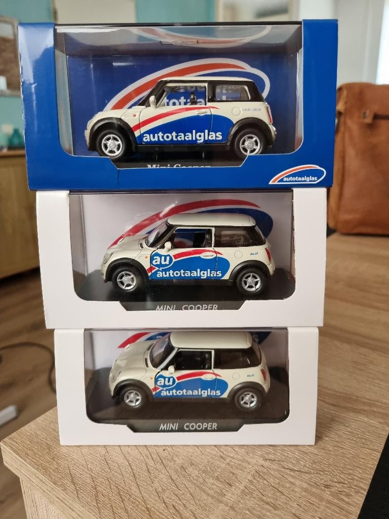 3 mini Coopers auto's speelgoed op schaal, Ophalen of Verzenden, Nieuw