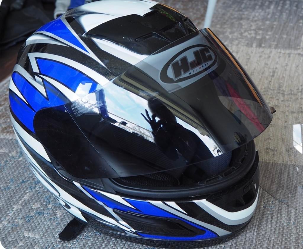 HJC Motorhelm - Blauw/Grijs/Wit, Ophalen, Heren, HJC, Integraalhelm