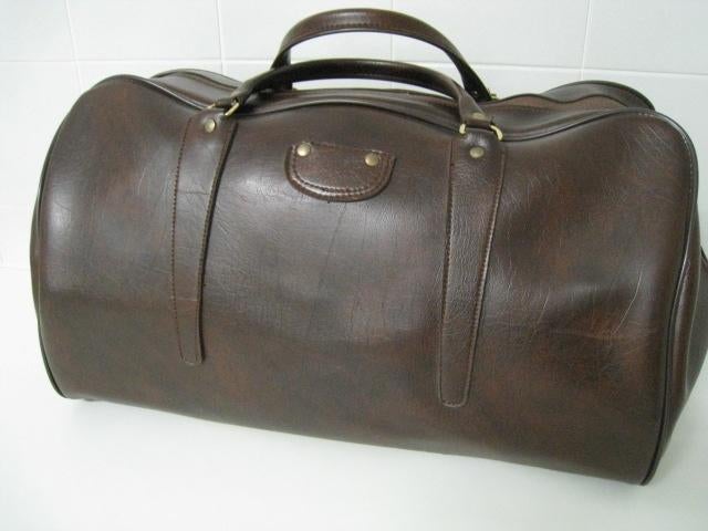Lederen reistas, bruin, perfekte staat, 40 tot 60 cm, 30 cm of meer, Bruin, Ophalen of Verzenden
