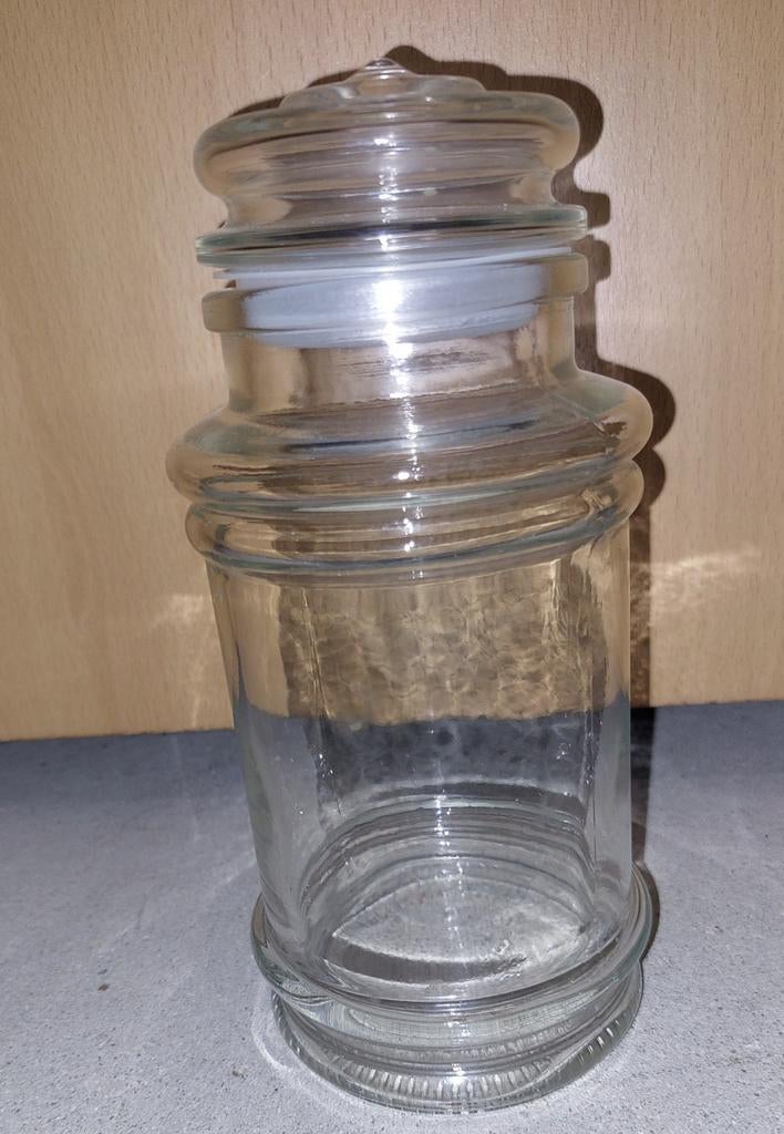 Glazen pot met deksel, Voorraadpot, Ophalen, Zo goed als nieuw, Glas