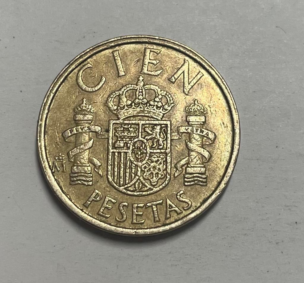 100 pesetas Spanje 1984, Postzegels en Munten, Munten | Europa | Niet-Euromunten, Ophalen of Verzenden, Overige landen