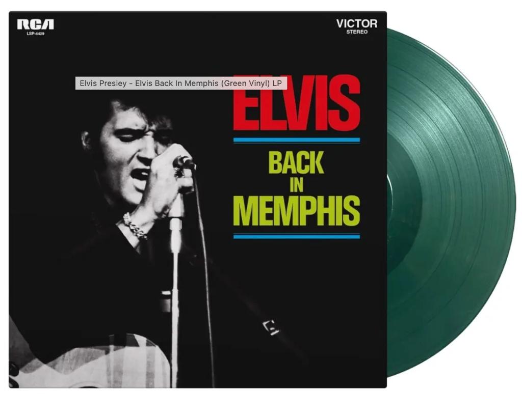 Elvis Presley - Back in Memphis (Limited Green Vinyl), Ophalen of Verzenden, Nieuw in verpakking, 12 inch