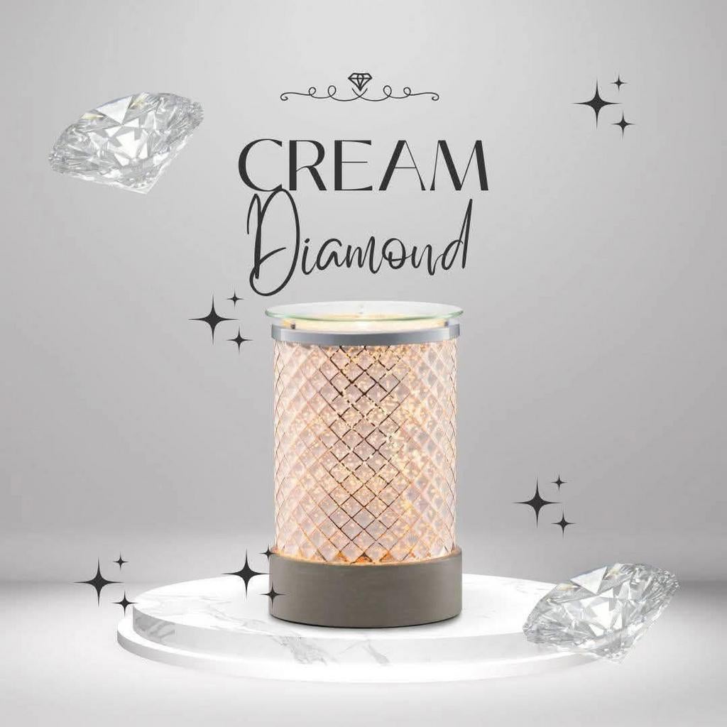 Scentsy Cream Diamond Warmer, Nieuw, Ophalen of Verzenden, Minder dan 100 cm, Glas