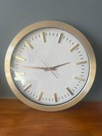 Gouden Wandklok - Modern Design, Ophalen, Zo goed als nieuw, Analoog, Wandklok