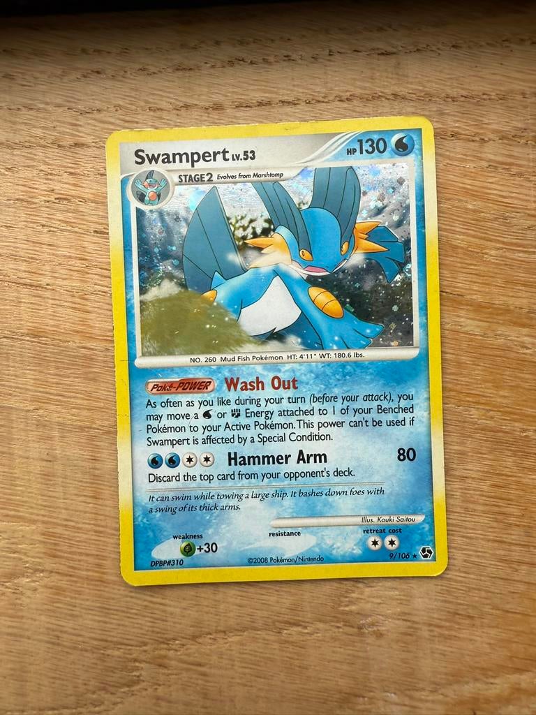 Swampert Lv.53 #9/106, Ophalen of Verzenden, Gebruikt, Losse kaart