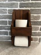 Landelijke houten toiletrolhouder, Ophalen, Nieuw, Bruin, Overige typen