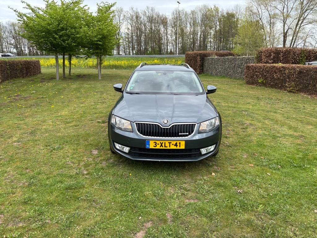 Skoda Octavia 1.6 TDI 81KW Combi 2014 Grijs, Auto's, Skoda, Bedrijf, Octavia, ABS, Adaptieve lichten, Airbags, Airconditioning