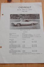 Chevrolet Bel Air, Impala, Caprice techn, gegevens 1966-1968, Gelezen, Chevrolet, Ophalen of Verzenden, Piet Olyslager