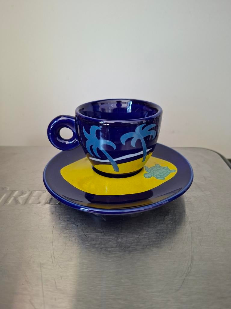 Illy Art Collection kopje Luca Trazzi 1994 - Puntgaaf, Huis en Inrichting, Keuken | Servies, Gebruikt, Keramiek, Ophalen of Verzenden