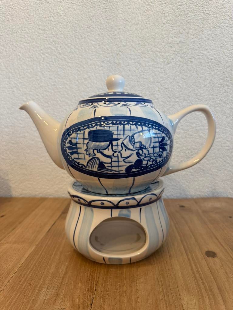 Blond Amsterdam | Theepot & Theelicht | Delfts blauw, Ophalen, Blond Amsterdam, Overige typen, Nieuw