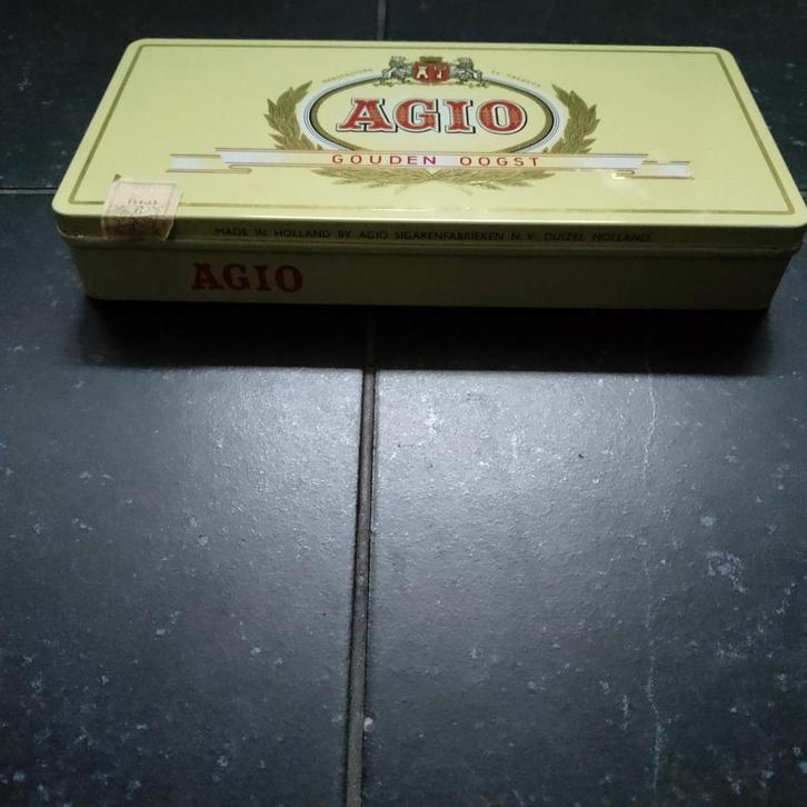 Sigarendoos,Duizel,Agio,groen,Sigaren,Gouden oogst,nr.590, Verzamelen, Blikken, Nieuw, Overige, Overige merken, Ophalen of Verzenden