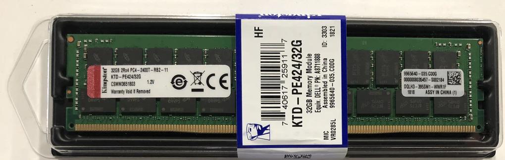 2x Kingston 32GB DDR4 ECC 2400Mhz, Computers en Software, RAM geheugen, Gebruikt, 32 GB, Server, DDR4