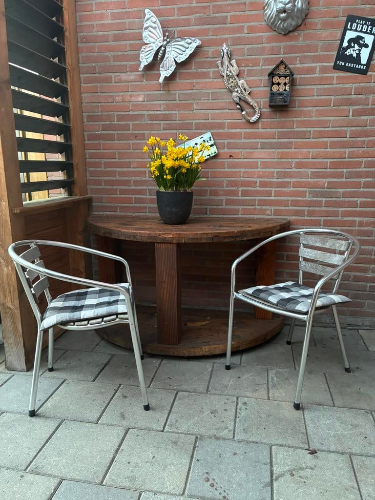 Sidetable voor buiten, Ophalen of Verzenden, Zo goed als nieuw, Rechthoekig, Hout
