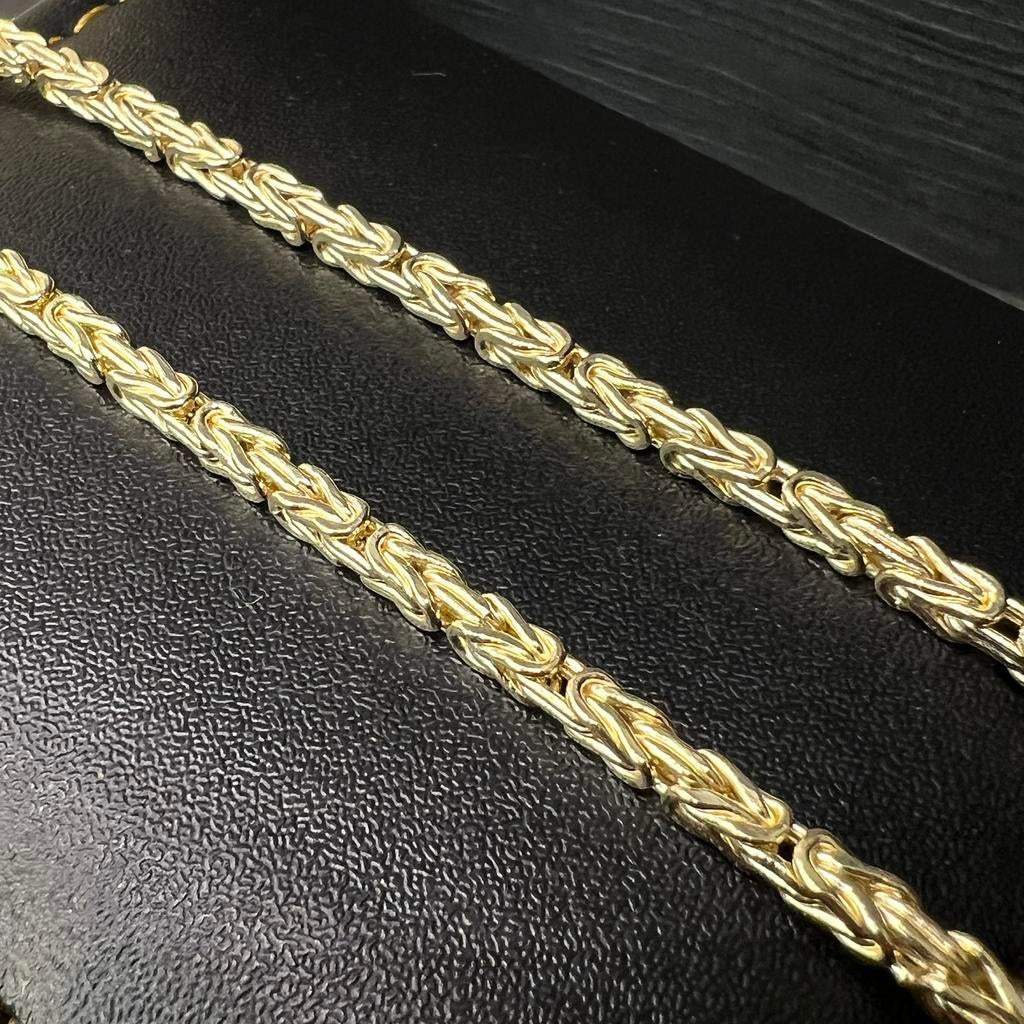14k gouden massiefe koningsketting, Sieraden, Tassen en Uiterlijk, Kettingen, Ophalen of Verzenden, Nieuw, Goud, Goud