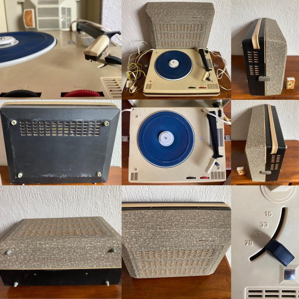 Vintage Philips AG4656 koffergrammofoon pickup platendraaier, Ophalen of Verzenden, Gebruikt, Platenspeler, Philips