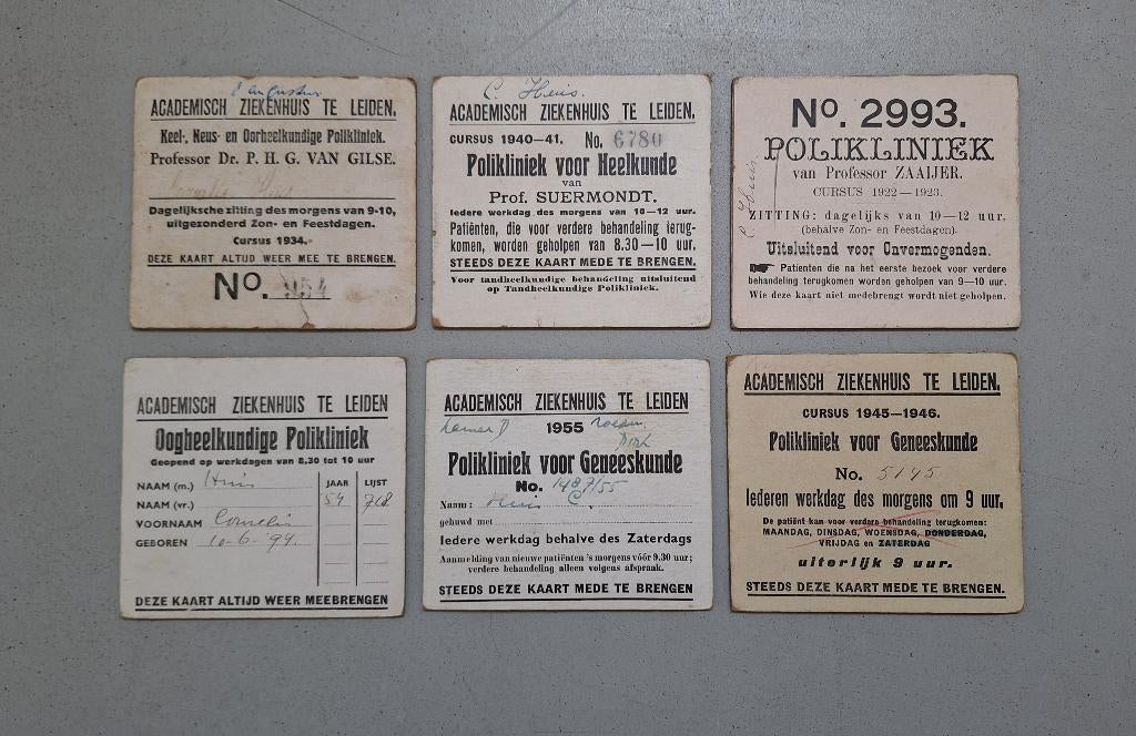 Vintage - medisch  - polikliniek heelkunde Leiden, Gebruikt, Ophalen of Verzenden, Voor 1940, Prent