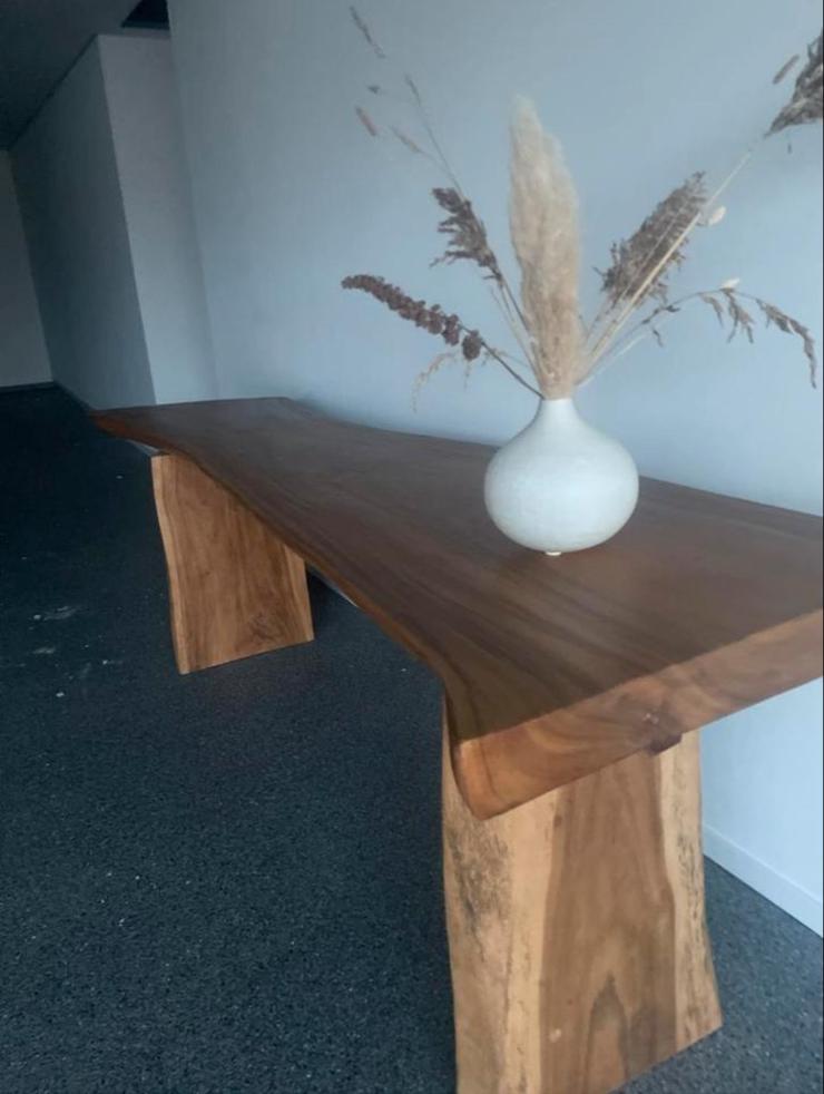 Balinese Houten Tafel - Eettafel, Sidetable, Werktafel, Ophalen, Gebruikt, 200 cm of meer, Rechthoekig