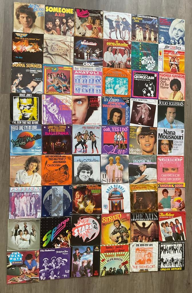 Mooie Partij vinyl singles ROCK/POP (54 st), Cd's en Dvd's, Vinyl Singles, Gebruikt, 7 inch, Single, Ophalen of Verzenden