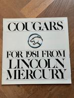 1981 Mercury Cougar brochure, Ophalen of Verzenden, Zo goed als nieuw, Overige merken