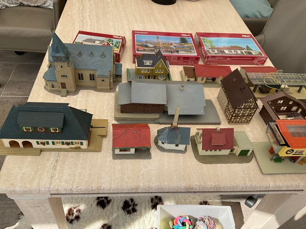 Grote collectie modelbouw huisjes en gebouwen, Ophalen of Verzenden, Gebruikt, Brug, Tunnel of Gebouw, Overige merken