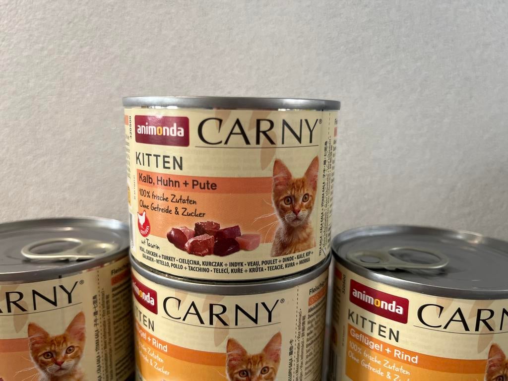 Carny kittenvoer, 18 blikken, Dieren en Toebehoren, Ophalen, Kat